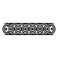 Intricate Black Border Ornament, Vintage Style, Geometric vector