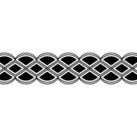 Geometric Wave Border, Minimalist , Black White, Pattern vector