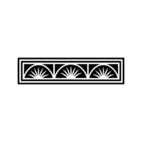 Geometric Palm Border, Elegant Deco vector