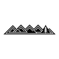Geometric Mountain Range, Minimalist Landscape vector