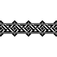 Geometric Tribal Border, Intricate Pattern, Minimalist vector
