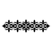 Geometric Floral Border, Elegant , Minimalist Pattern - Decorative vector