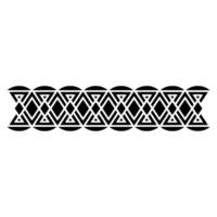 Geometric Deco Border, Minimalist Pattern, Black White, Monochrome vector