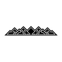 Geometric Mountain Range, Minimalist Landscape, Mountains vector