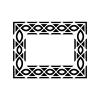Geometric Tribal Frame, Minimalist , Elegant Border vector