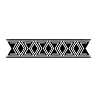 Geometric Deco Border, Minimalist Black White - Illustration vector