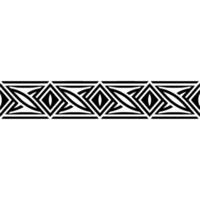 Geometric Deco Border, Stylized Black White Pattern, Art deco vector