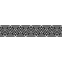 Geometric Deco Border, Repeating Triangles, Minimalist vector