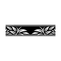 Elegant Botanical Border, Vintage Style, alternate version 20 vector