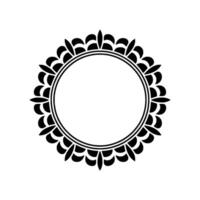 Intricate Circular Ornament, Minimalist - Frame vector