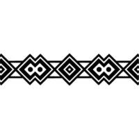 Geometric Tribal Border, Black and White Pattern, Motif vector