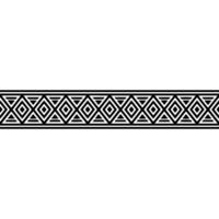 Geometric Deco Border, Minimalist Pattern, Black White - Monochrome vector