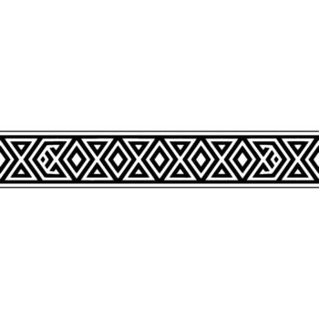 geométrico deco borde, minimalista patrón, marco vector