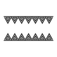 Geometric Tribal Border, Minimalist , Repeating Pattern, Triangles vector