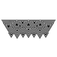 Geometric Deco Border, Minimalist Black White Pattern, Triangle vector