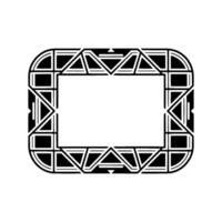 Geometric Deco Frame, Minimalist , Elegant Outline - Pattern vector