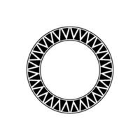 Geometric Circle Motif, Minimalist , Dark Outline vector
