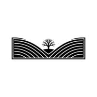Minimalist Landscape Emblem Growth, Resilience, and Harmony vector