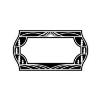 Art Deco Forest Frame Elegant, Vintage Element vector