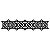 Intricate Celtic Border, Geometric Pattern, Black White, Linear vector