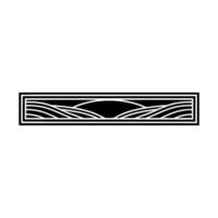 Geometric Horizon Stylized Landscape Border vector