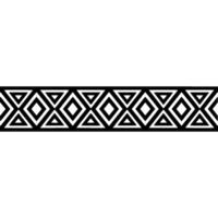 Geometric Deco Border, Minimalist Pattern, Black White - Texture vector