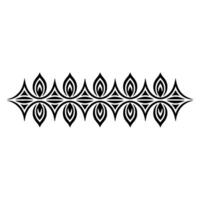 Intricate Tribal Border, Geometric , Black and White, Pattern vector