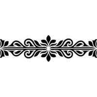 Elegant Black Floral Border, Vintage Element, alternate version 34 vector