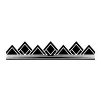 Geometric Mountain Range, Art Deco Border vector