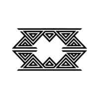 Geometric Tribal Motif, Minimalist , Black White, Geometry vector