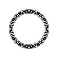 Geometric Circle Frame, Tribal Pattern, Minimalist - Abstract vector