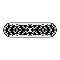 Geometric Skate Deck Illustration Retro Modern vector