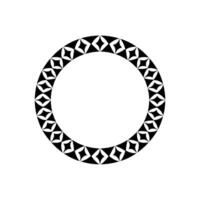 Geometric Circle Frame, Minimalist , Black White Pattern, Symmetry vector