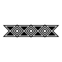 Geometric Tribal Border, Minimalist, Flatlay vector