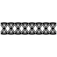 Geometric Black Border, Art Deco Pattern, Minimalist vector