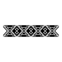 Geometric Deco Border, Minimalist , Black White - Symmetrical vector