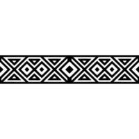 Geometric Tribal Border, Minimalist, alternate version 34 vector