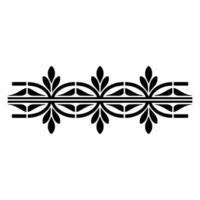 Elegant Black Floral Border, Vintage Element, alternate version 35 vector