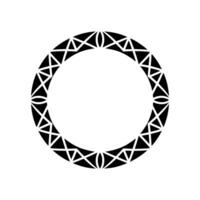 Geometric Circle Frame, Minimalist , Abstract Pattern, Ornament vector