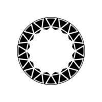 Geometric Circle, Minimalist , Black White Abstraction vector