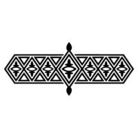 Geometric Deco Border, Stylized Black Pattern, Symmetrical vector