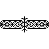 Geometric Deco Border, Stylized Circle Ornament vector