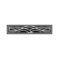 Geometric Wave Border, Minimalist , Black White, Abstract vector