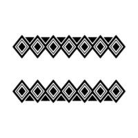 Geometric Diamond Border, Minimalist - Monochrome vector