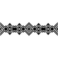 Geometric Border, Art Deco Pattern, Black White, Symmetry vector