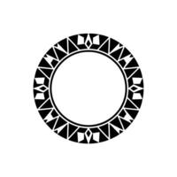 Geometric Circle Frame, Tribal Motif, Minimalist, Pattern vector