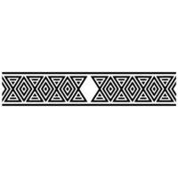 Geometric Deco Border, Minimalist Pattern, Black White - Zigzag vector