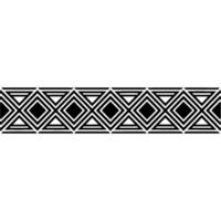 Geometric Deco Border Minimalist Black White Pattern, Art deco vector
