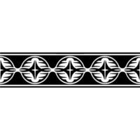 Geometric Deco Border, Stylized Floral Motif vector