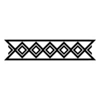 Geometric Tribal Border, Minimalist - Flatlay vector